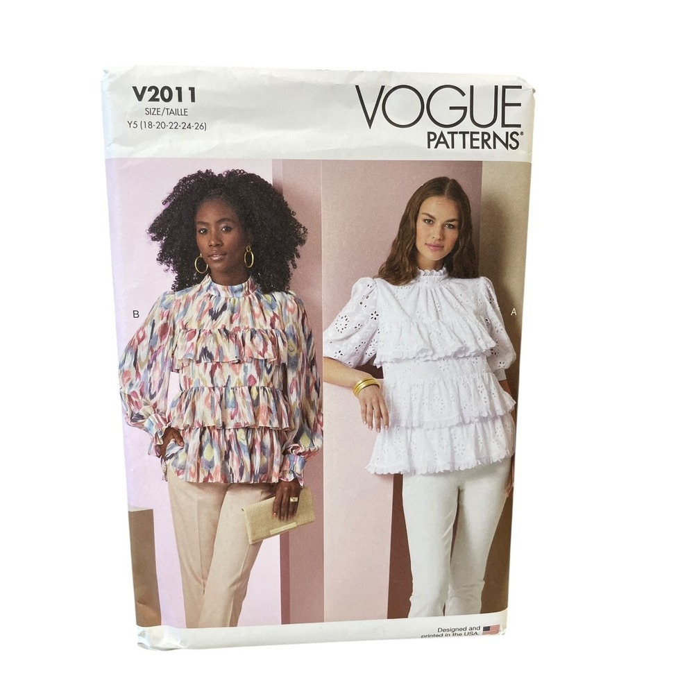 Vogue Patterns V2011 Misses' Ruffled Baby Doll Top Size 18-26